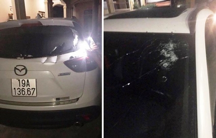 Cơ quan điều tra xác định được danh tính hai đối tượng côn đồ nổ súng vào xe Mazda CX5.