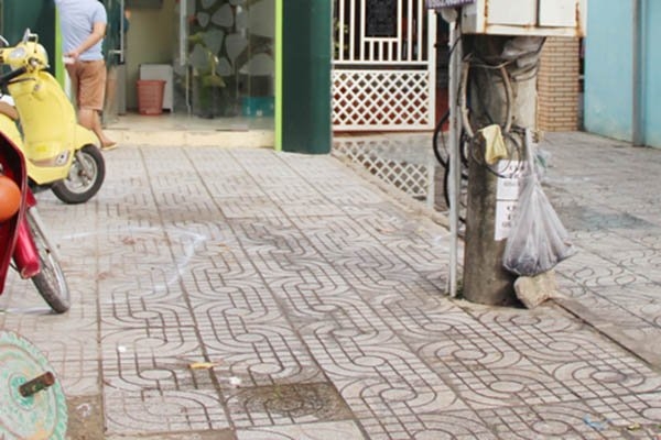 Hiện trường nơi Trân bị đâm chết