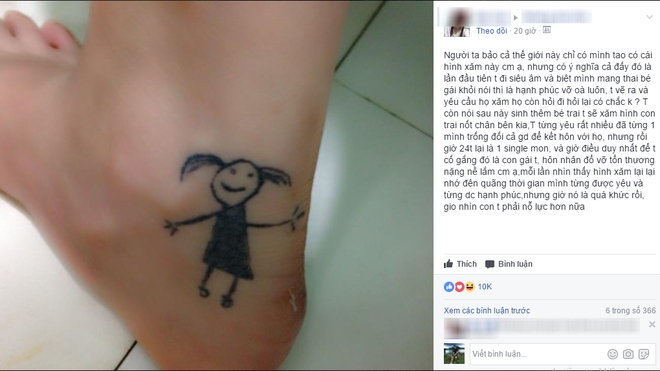 Có ai ngờ, đằng sau hình xăm nguệch ngoạc như nét vẽ trẻ con này lại ẩn chứa một câu chuyện buồn đến thế? - Ảnh 1.