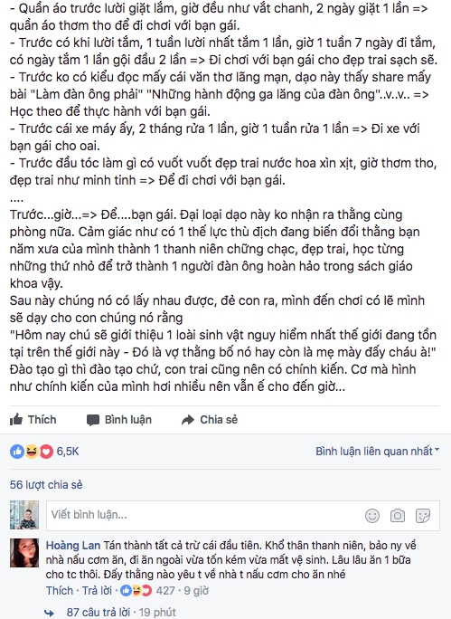 Câu chuyện về sự biến đổi vi diệu của một chàng trai trước và sau khi có bạn gái thu hút dân mạng.