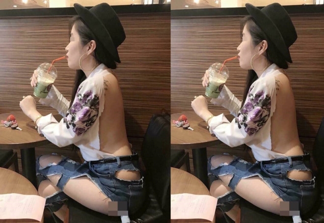 Co gai 'mac vay nhu khong' vo tu chay xe tren duong hinh anh 2