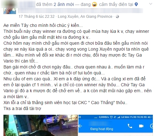 Cô gái bị bỏ rơi tại quán cà phê trong lần đầu hẹn hò, chỉ vì chê con xe số của bạn trai quê mùa - Ảnh 1.