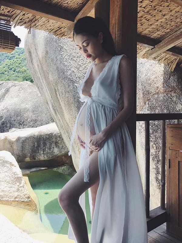 9x so huu vong eo 56 khong thua ngoc trinh, khi mang bau van khien chi em “phat hon” vi qua dep - 5