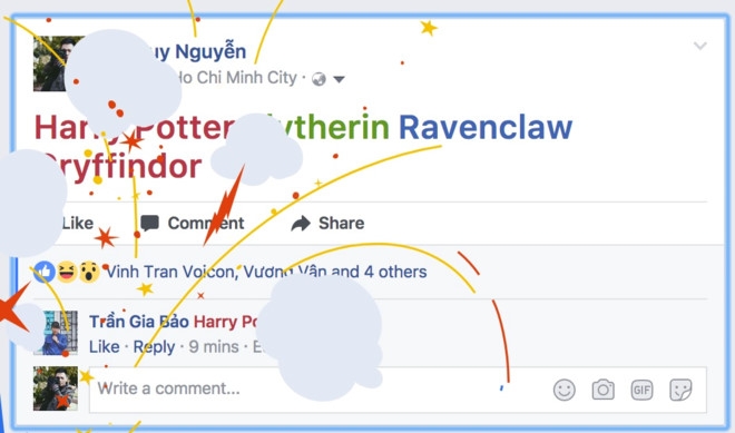 Cach ban phao hoa tren Facebook ky niem 20 nam Harry Potter hinh anh 1