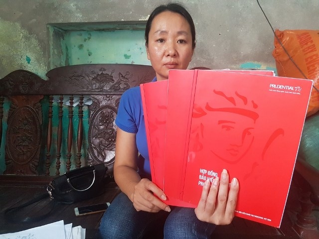 Chị Đặng Thị Bích cho biết, quá bất bình trước sự việc, gia đình chị đã liên hệ với luật sư để khởi kiện Công ty TNHH Bảo hiểm Nhân thọ Prudential Việt Nam ra tòa án. Ảnh: PV