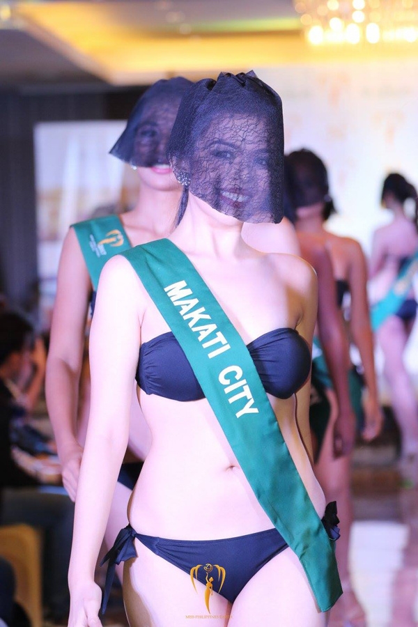 Thí sinh Hoa hậu Trái đất Philippines mặc bikini, đeo mạng che mặt
