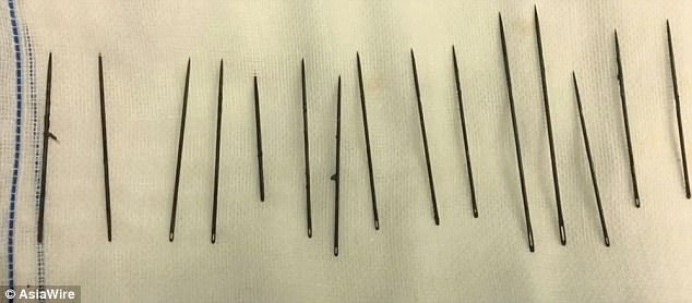  Những cây kim được lấy ra đều dài từ 5 đến 10cm. 