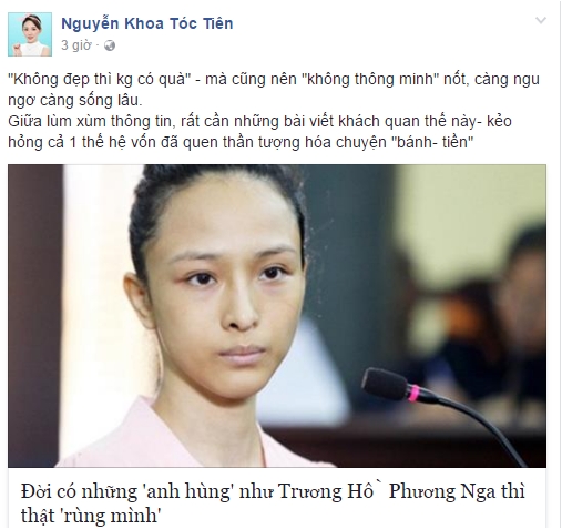 Tóc Tiên: Đời có những anh hùng như Trương Hồ Phương Nga thì thật rùng mình - Ảnh 1.