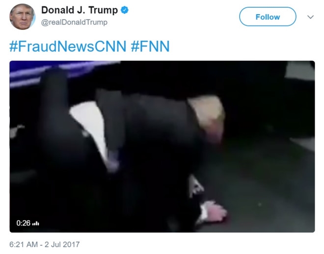 TT Trump dang video dam CNN thuc mang tren Twitter hinh anh 1
