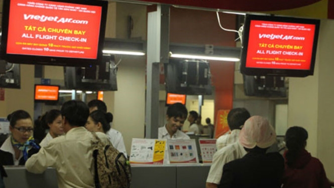 Nhân viên mặt đất nghỉ ốm hàng loạt khiến 11 chuyến bay của Vietjet chậm giờ /// Ảnh TN
