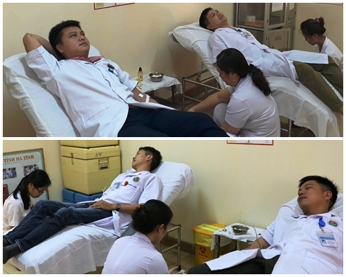 ha tinh: cam dong 4 bac sy hien mau cuu san phu trong con nguy kich hinh anh 1