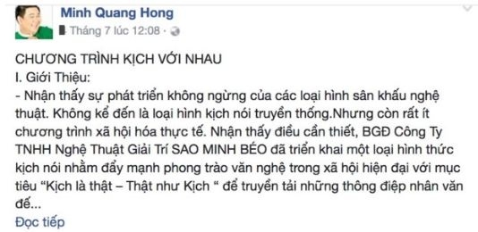 sao việt, minh béo, minh béo ra tù, minh béo đi dạy, sân khấu minh béo