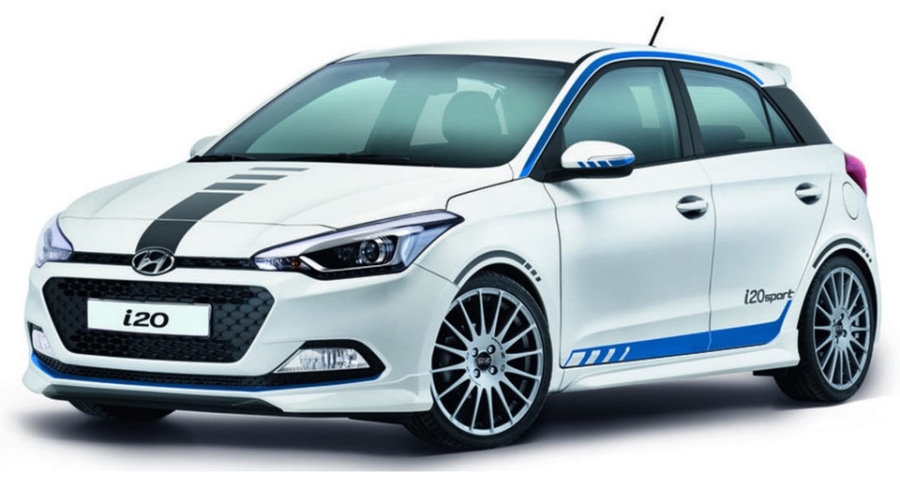Hyundai i20 N với nhiều chi tiết trang trí thể thao.