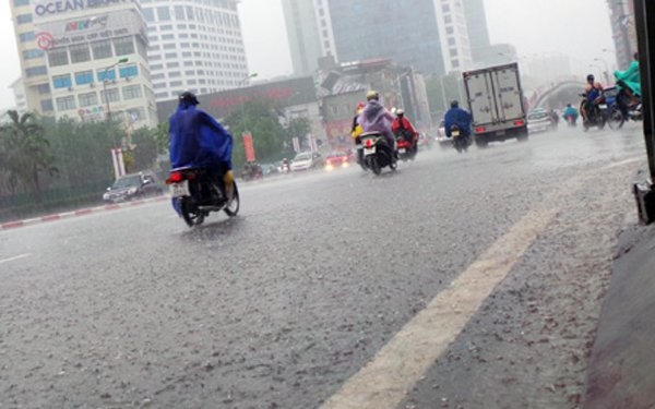 Dự báo thời tiết, bản tin thời tiết, tin thời tiết, thời tiết Hà Nội, mưa to