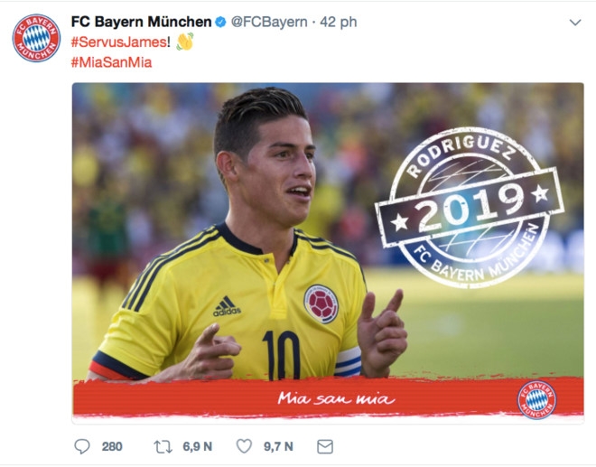 Bayern hoan tat thuong vu James Rodriguez chop nhoang hinh anh 1