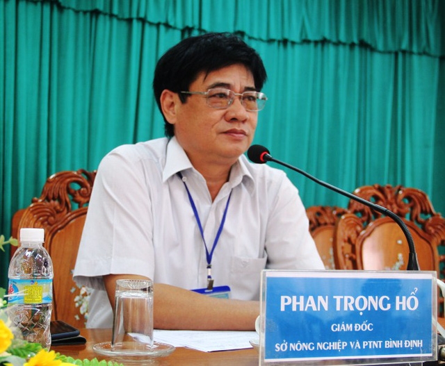 Ông Phan Trọng Hổ, Giám đốc Sở NN&PTNT tỉnh Bình Định chủ trì buổi làm việc