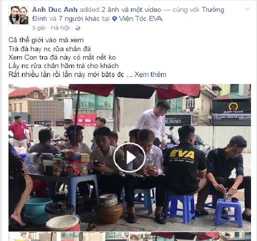 Dòng trạng thái với lời cảnh báo