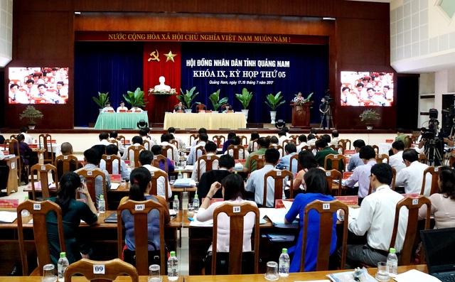 Kỳ họp thứ 5, HĐND tỉnh Quảng Nam khóa IX diễn ra từ ngày 17-19/7