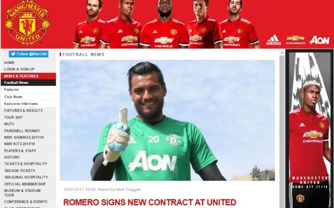 Thu thanh Romero nhan thuong lon tu Man Utd hinh anh 1