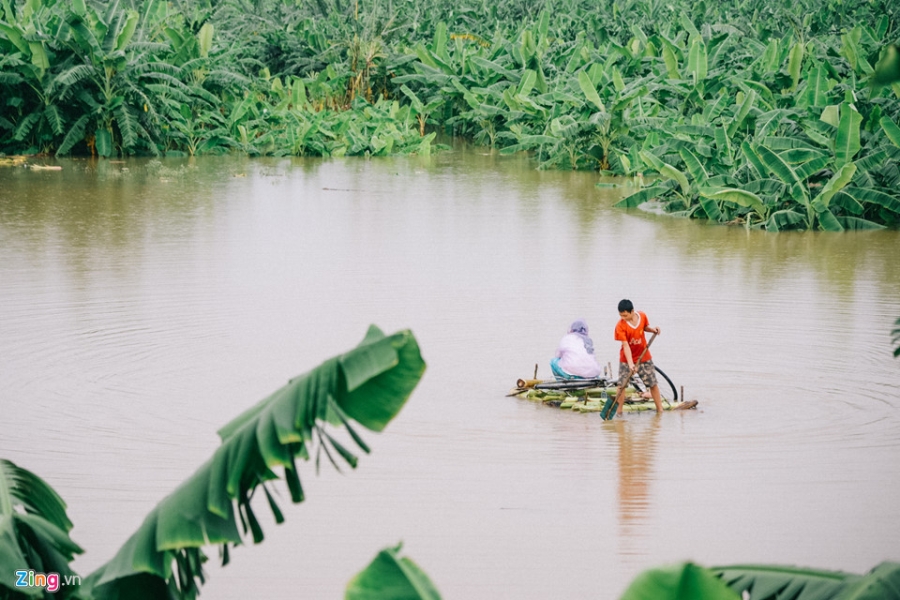 Cuoc song o oc dao Ha Noi nhung ngay nuoc len hinh anh 2