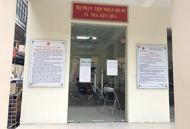 Bô phận tiếp nhận hồ sơ của UBND phường Văn Miếu - nơi xảy ra vụ việc