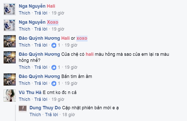 Nhiều bạn trẻ thích thú thử bình luận với tính năng mới