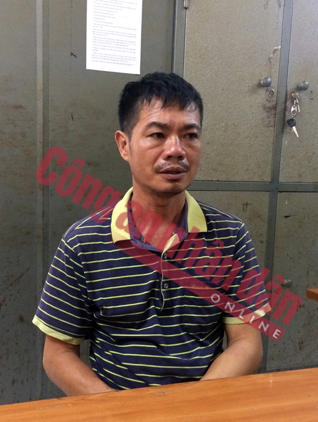  Bùi Văn Chuẩn tại cơ quan Công an. 
