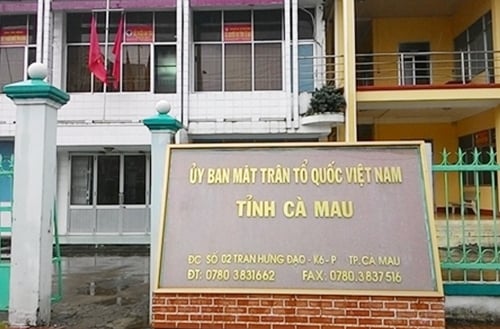 Ủy ban MTTQVN tỉnh Cà Mau - nơi ông Trinh hợp thức hóa hồ sơ học đại học từ chữ ký giả mạo của vợ. Ảnh: Phúc Hưng.