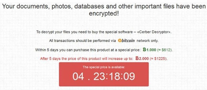 Mã độc tống tiền Cerber có thể ăn cắp ví bitcoin, mật khẩu trình duyệt - ảnh 1