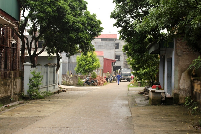  Con đường dẫn vào gia đình nạn nhân Phạm Đức Đức, thôn Ngọc Lâu. Ảnh: Đ.Tuỳ 