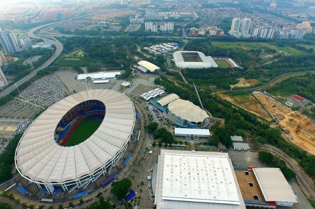 Khu liên hợp thể thao KL Sports City nhìn từ trên cao