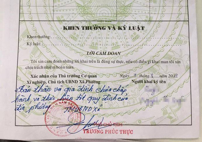 Pho chu tich xa sai khi phe binh ca nha co gai trong so yeu ly lich hinh anh 2