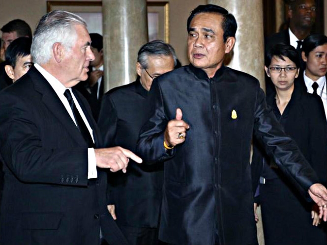 Thủ tướng Thái Lan Prayuth Chan-ocha tiếp Ngoại trưởng Mỹ Rex Tillerson /// Reuters