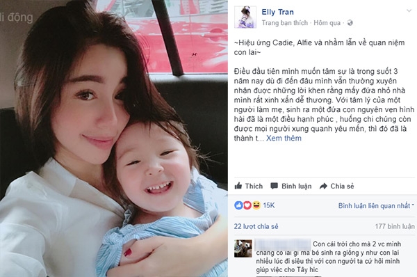 elly tran len tieng vè chuyen chi em “san” con lai vi muon de em bé xinh nhu cadie moc tra - 2