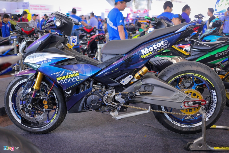 Exciter 150 do dan chan khung cua biker Viet hinh anh 2