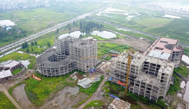Bệnh viện 700 giường nằm ven Quốc lộ 10 xây dựng 10 năm chưa thành