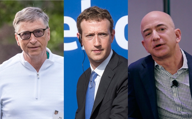  Tỷ phú Bezos là người mất nhiều tiền nhất, sau đó là tỷ phú Mark Zuckerberg và Bill Gates. 