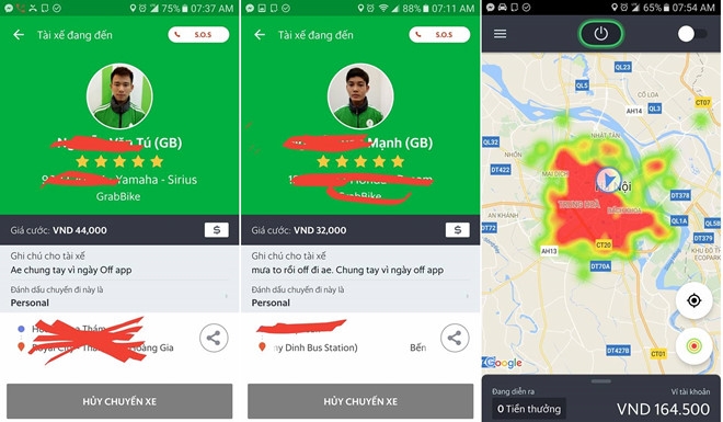 Tai xe GrabBike keu goi tat ung dung de phan doi hang tang chiet khau hinh anh 1