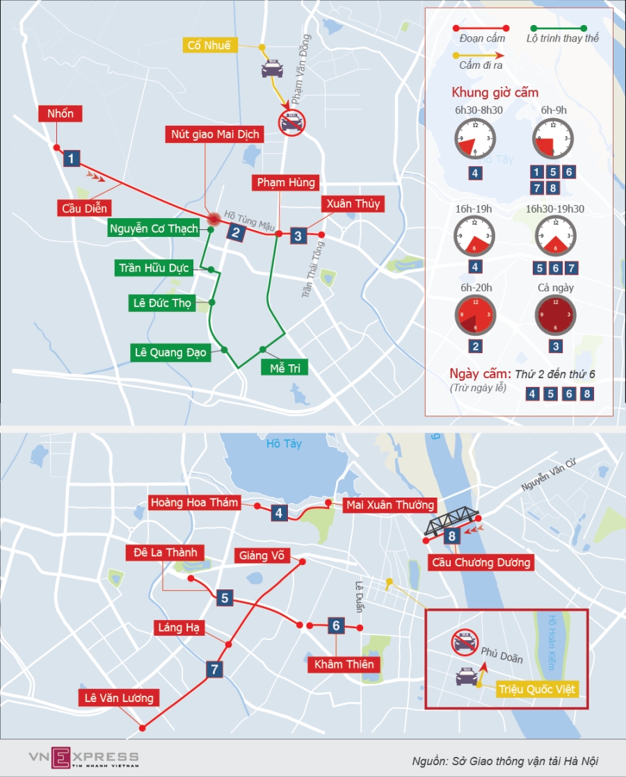13 tuyến phố Hà Nội cấm taxi