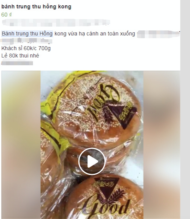  Bánh trung thu Hồng Kông đang được rao bán tràn ngập mạng xã hội 