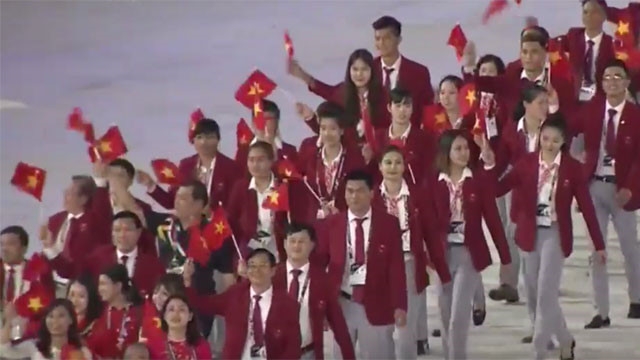 Khai mac SEA Games 29: Co Viet Nam tung bay tren san Bukit Jalil hinh anh 6