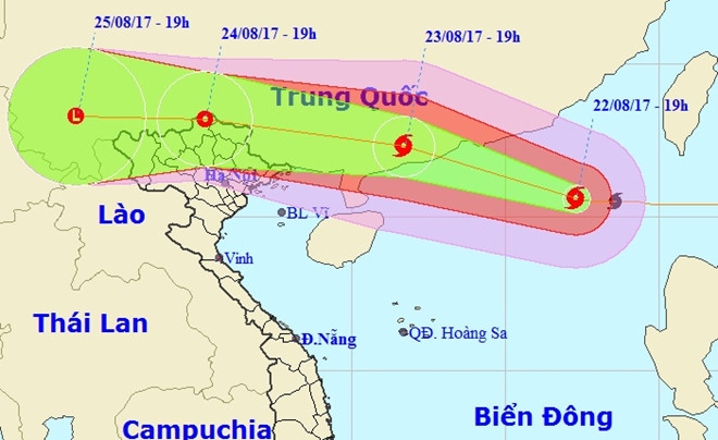 Bao Hato manh len cap 12, huong ve bien gioi Viet - Trung hinh anh 1