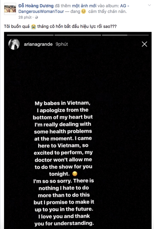 Không chỉ fan, nghệ sĩ Việt cũng sốc trước tin Ariana Grande đột ngột hủy concert trước giờ G - Ảnh 7.