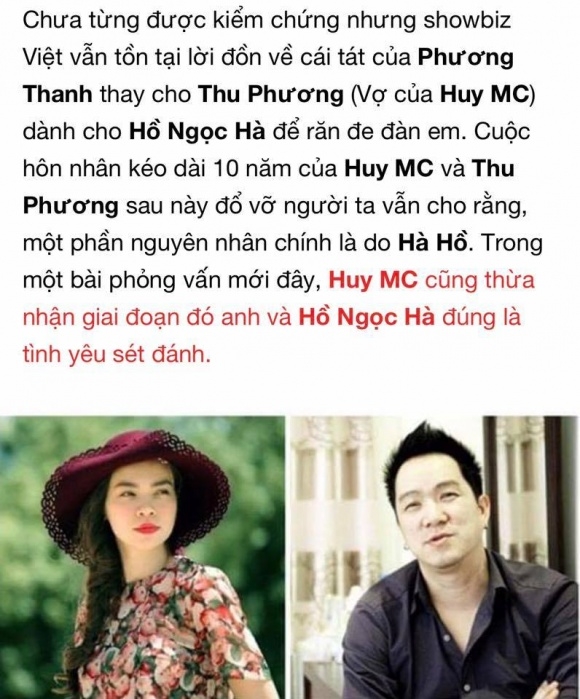 sao việt, phương thanh, phương thanh tát hồ ngọc hà, hồ ngọc hà, hồ ngọc hà yêu chồng thu phương,chuyện làng sao