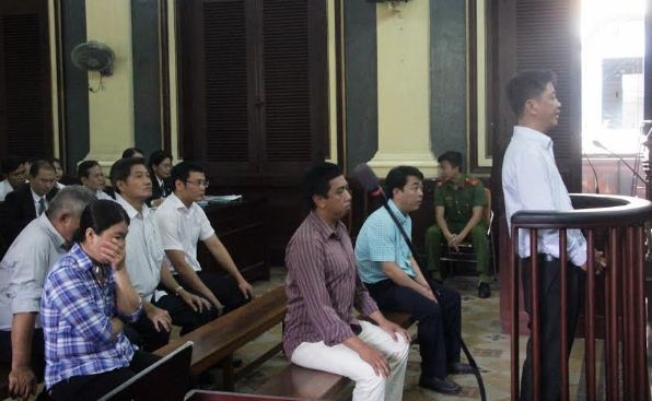 Các bị cáo tại phiên tòa
