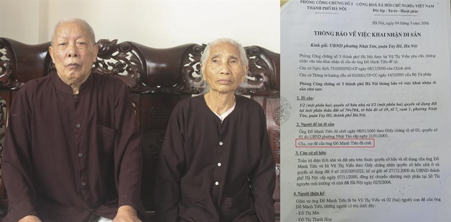 Ông Hợp, bà An đang còn sống nhưng bị con dâu khai là đã chết.