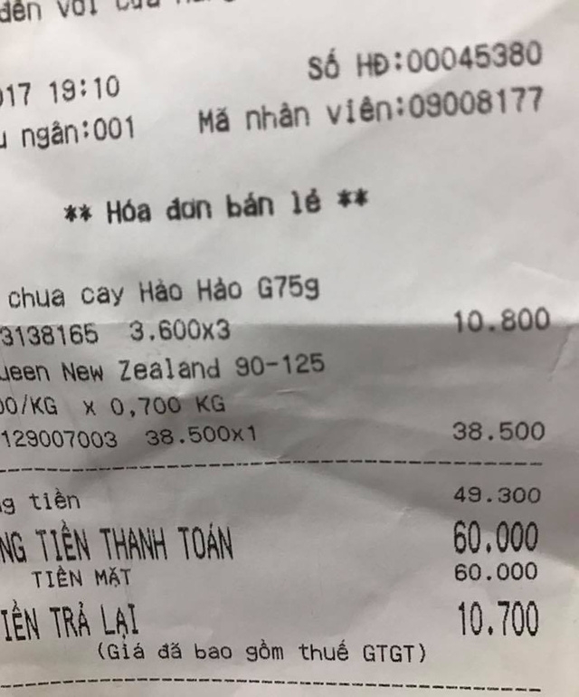  Khi hóa đơn của khách lẻ ra vài trăm đồng, nhiều nhân viên thu ngân đã tự động làm tròn theo hướng có lợi cho mình 