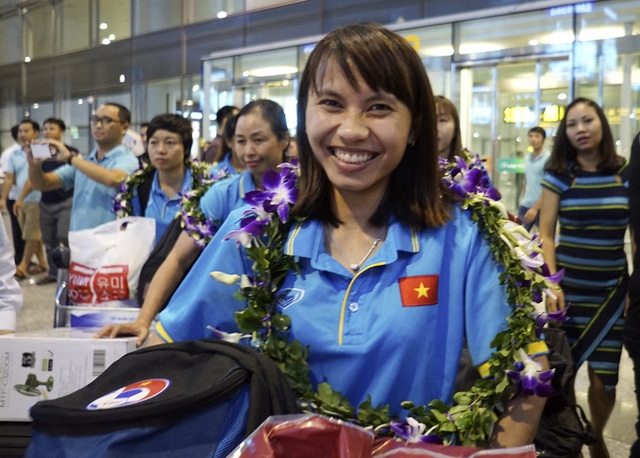 Nụ cười tươi trẻ của tuyển thủ Nguyễn Thị Liễu.