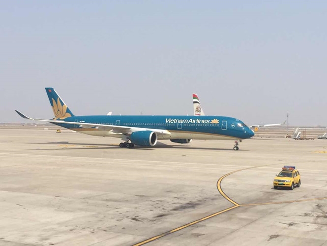 Vietnam Airlines lùi giờ nhiều chuyến bay trong ngày 27.8 do ảnh hưởng bão /// Ảnh: Mai Hà