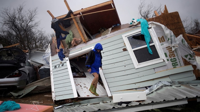 Cảnh tượng tàn phá của bão Harvey tại TP.Rockport, bang Texas /// Reuters